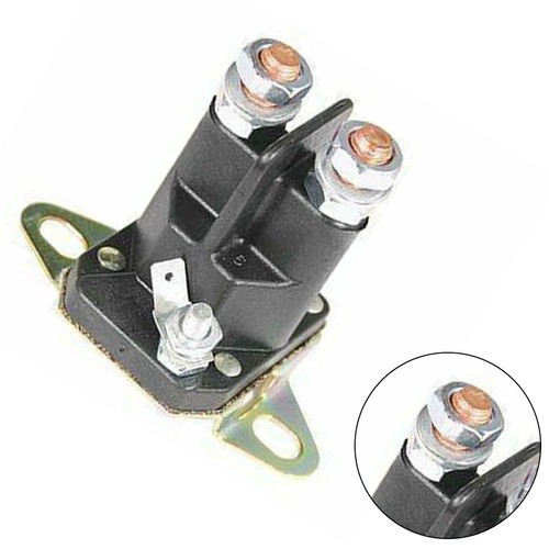 Ride lawn mower starter - on,