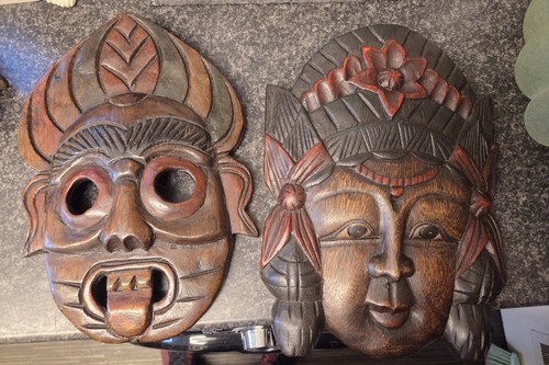 Vintage african wooden - vintage, mask