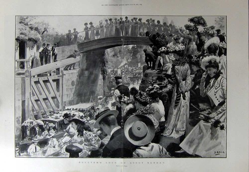 Old antique print - old,
