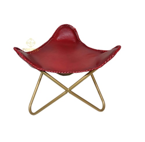 Butterfly chair and - chair, footstool