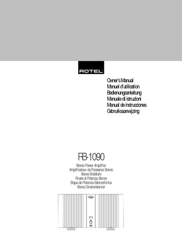 Rotel 1090 amplifier owners - rotel,