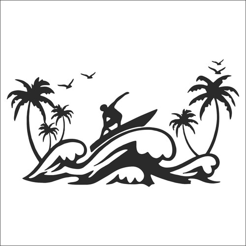 Surfer wave surf - board, vinyl
