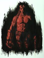 Hellboy Comic Book Painting - Original Gouache Painting Artwork / Marvel - DC