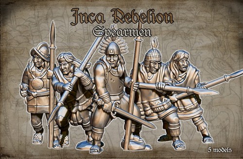 28mm inca rebel spearmen - inca,