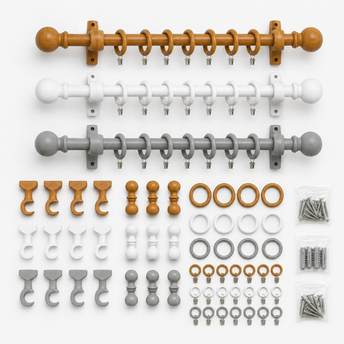 28mm wooden curtain - wooden, set