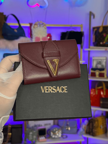 Versace maroon red logo - maroon, card