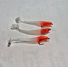 3 X WAGGLE WORMS FLY FISHING WET TROUT FLIES SIZE 10