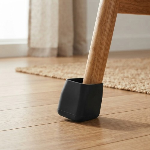 16pcs black chair leg covers - black,