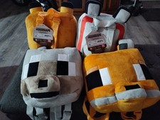 4x Minecraft Fox Wolf Plush