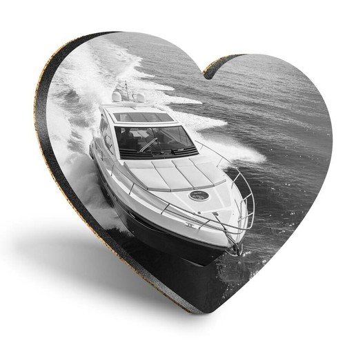 Heart mdf coasters - heart, bw
