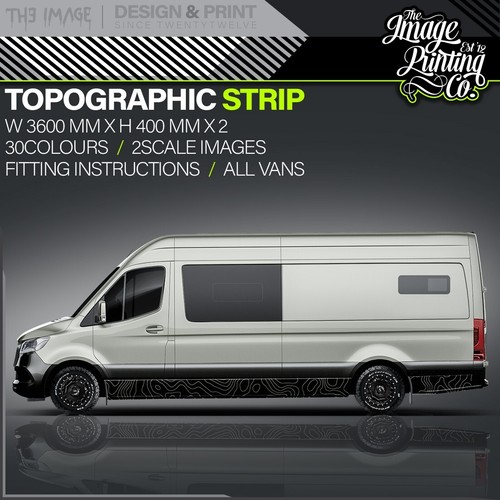 Topographic strip decals - strip,