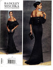 FF Uncut 6-14 Strapless Evening Dress With Train Sewing Pattern Vogue 1604
