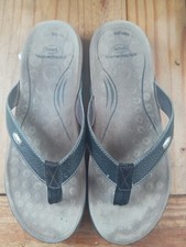 Scholl Biomechanics Men's Flip Flops Size UK 9. 5 Brown Leather Toe Post Sandals