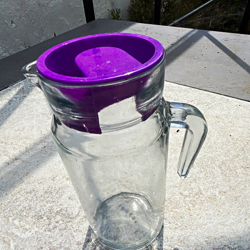 Clear glass pitcher jug with - glass,