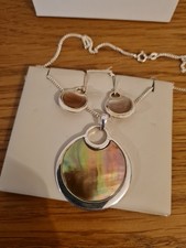 Kit Heath Sterling Silver Stamped 925 Hallmarked Necklace and Earrings Set