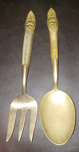 Vintage serving set fork - vintage,