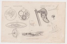 Antique Print, Camera lucida, Watch Work, 1870 ca. 23.7 x 15.3 cm. 