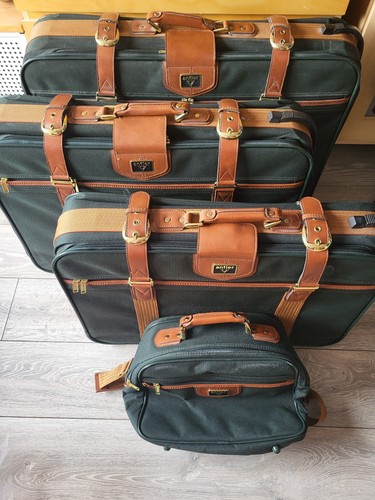 Vintage antler luggage set - luggage,