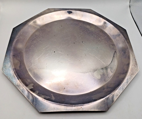 Silver plate hexagonal - hexagonal, shape