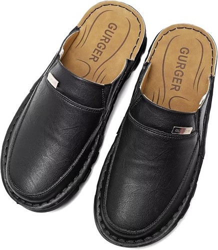 Men gurger black leather - men's,