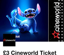2 x Cineworld Cinema Ticket Valid: Fri Sat Sun QUICK DELIVERY – Read Description