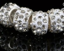 In the style of Pandora Alloy Sparkling Large Czech Crystal Charm Mothers Day