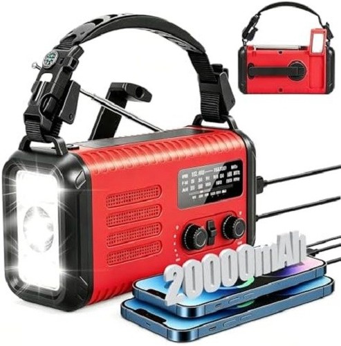 Solar radio 20000mah survival - solar,