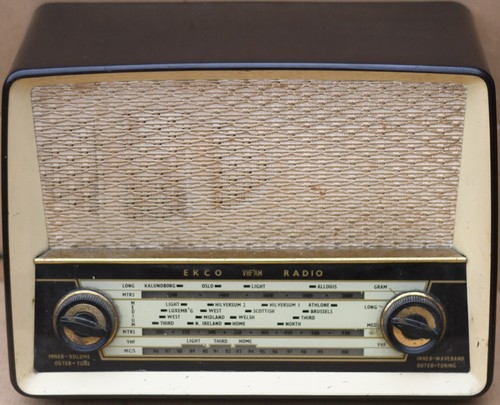 Old ekco bakelite valve radio - bakelite,