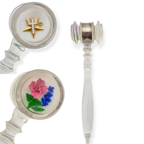 Vtg 1966 lucite masonic - masonic, gavel