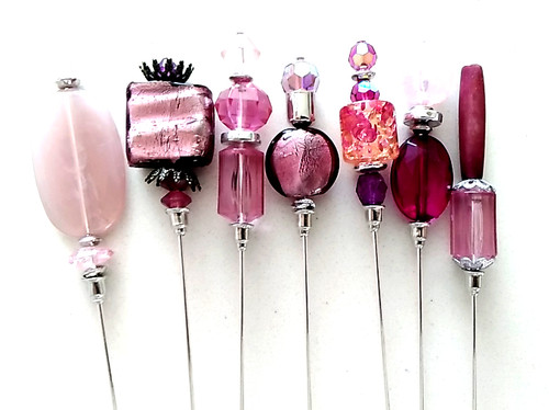Vintage bead hat pins - vintage,