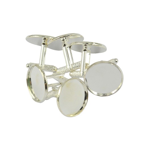 6pcs silver plated - plated, cufflink