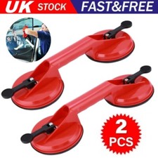 2X Dual Suction Cup Pad Lifter Heavy Duty Sucker Plate Glass Tile Mirror 60KG