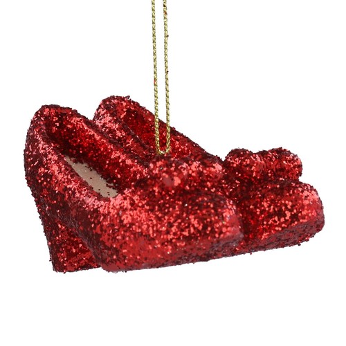 Red glitter slippers - glitter,