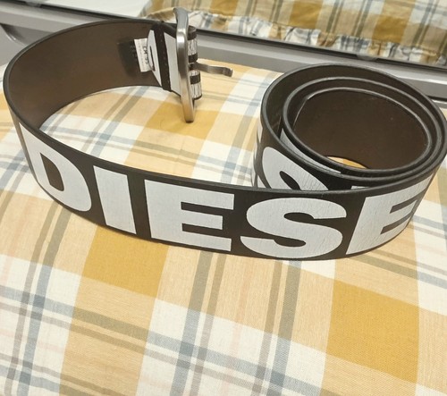 Mens diesel logo print leather - diesel,