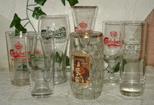 7x Vtg CARLSBERG Beer Glasses