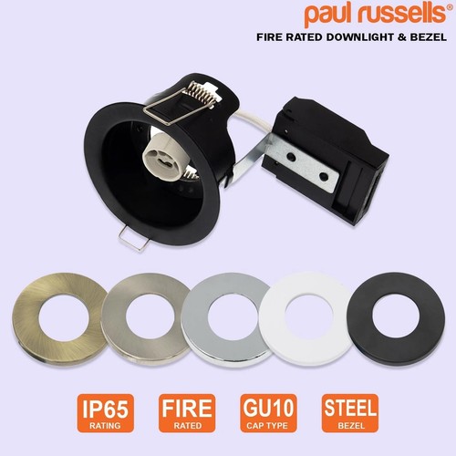 Fire rated downlights black - fire,