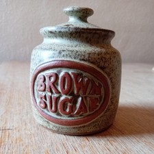 Tremar Cornish pottery Brown Sugar storage jar 
