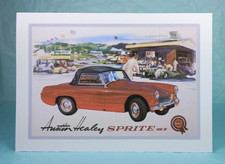 AUSTIN HEALEY Sprite Mk2 - GREETING CARD - Classic Car Memorabilia - Blank