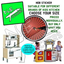 REPLACEMENT kids kitchen hob burner stove STICKER -may fit Little Tikes IKEA