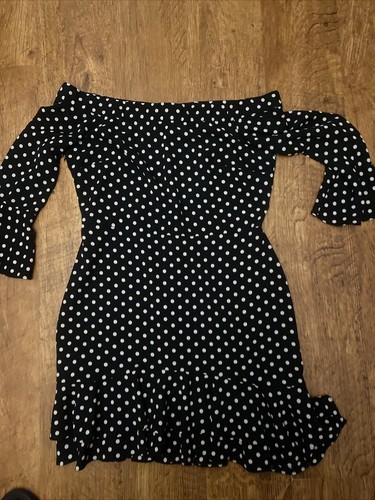 Topshop black bardot - , polka