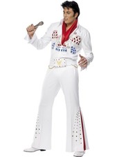Licensed 70s Elvis Presley Deluxe American Eagle Fancy Dress Costume by Smiffys
