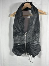 RIVET Black Leather Halter
