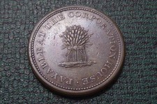 TUNSTEAD & HAPPING , ONE PENNY TOKEN , 1812  (NF375)