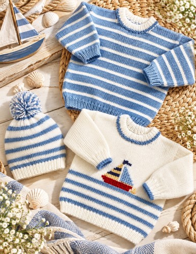 Baby striped sweater hat - striped,