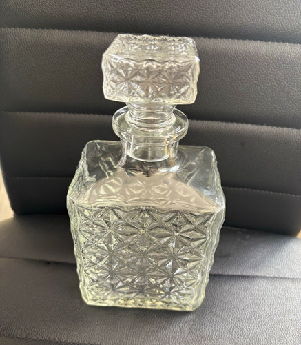 Cut glass crystal decanter - glass,