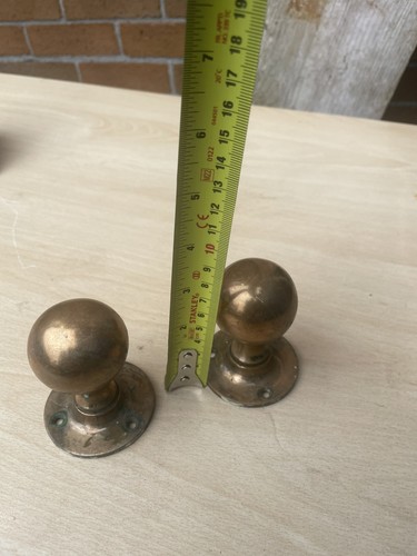 Pair vintage brass door - pair,
