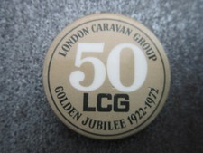London Caravan Group Golden Jubilee 1922-1972 Pin Badge Button (L22B)