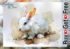 White Rabbit Print 5"x7" Print