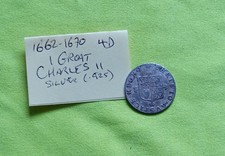 (1660-1662) Four Pence 4p /