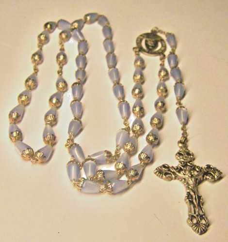 Blue moonstone beaded rosary - moonstone,
